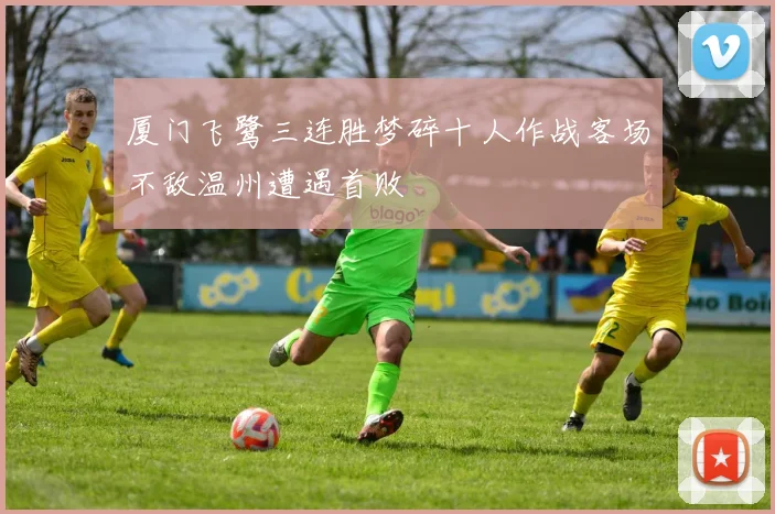 厦门飞鹭三连胜梦碎十人作战客场不敌温州遭遇首败
